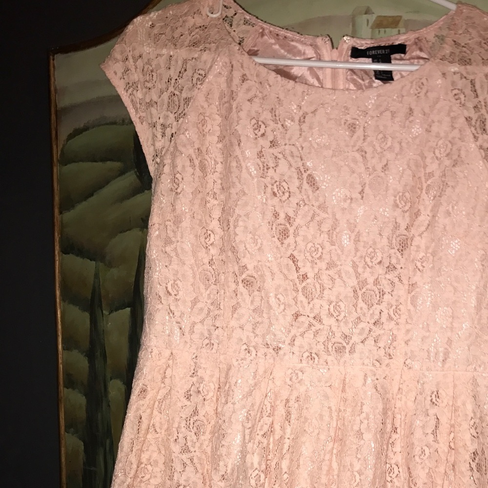 Forever 21 Blush Pink Lace Dress