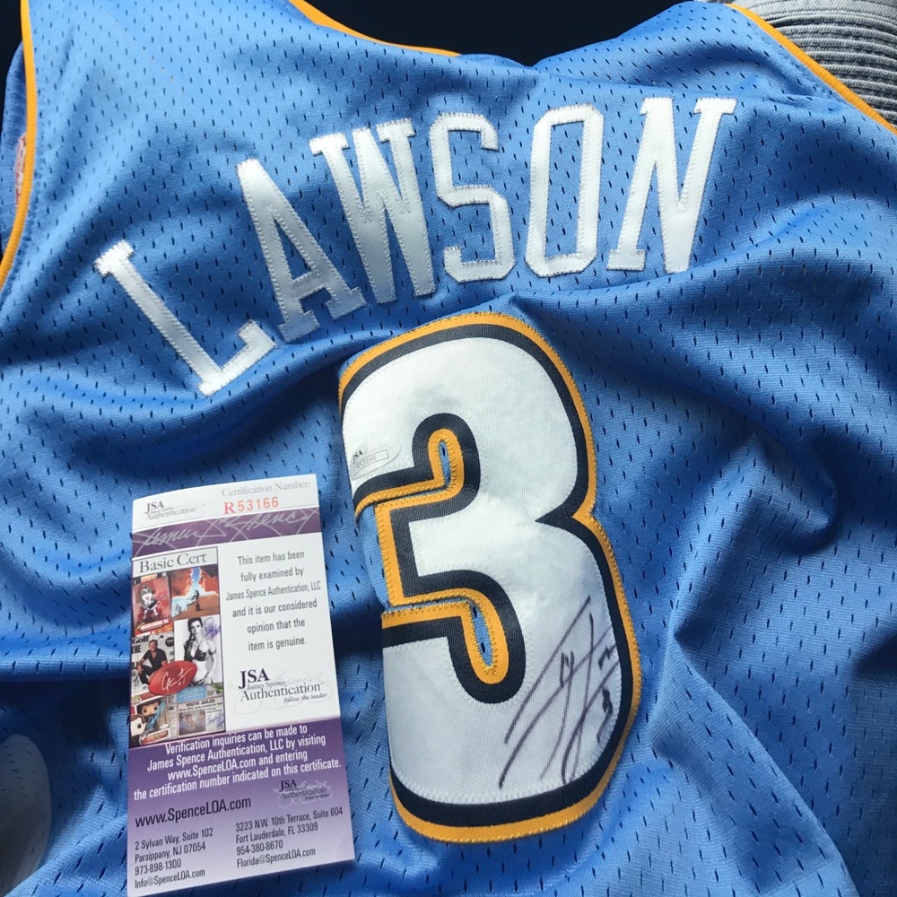 Denver nuggets jersey with coa!