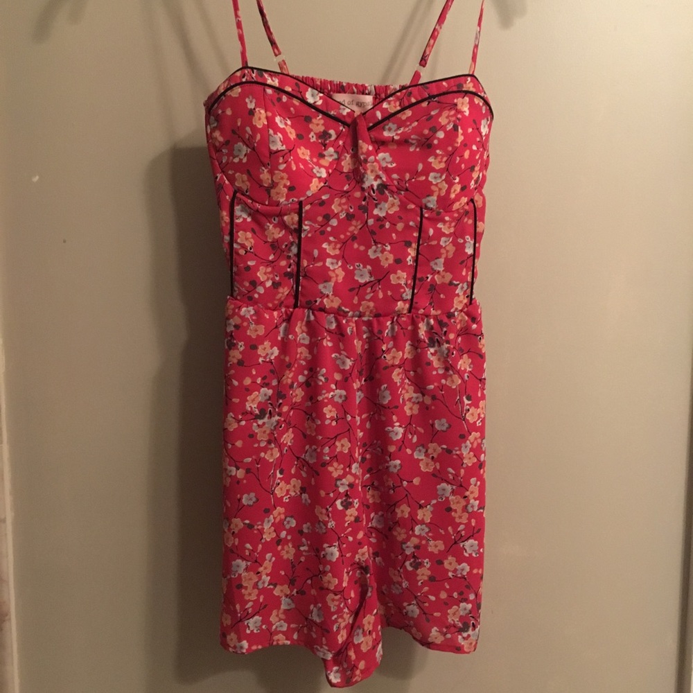 Pink Floral Romper