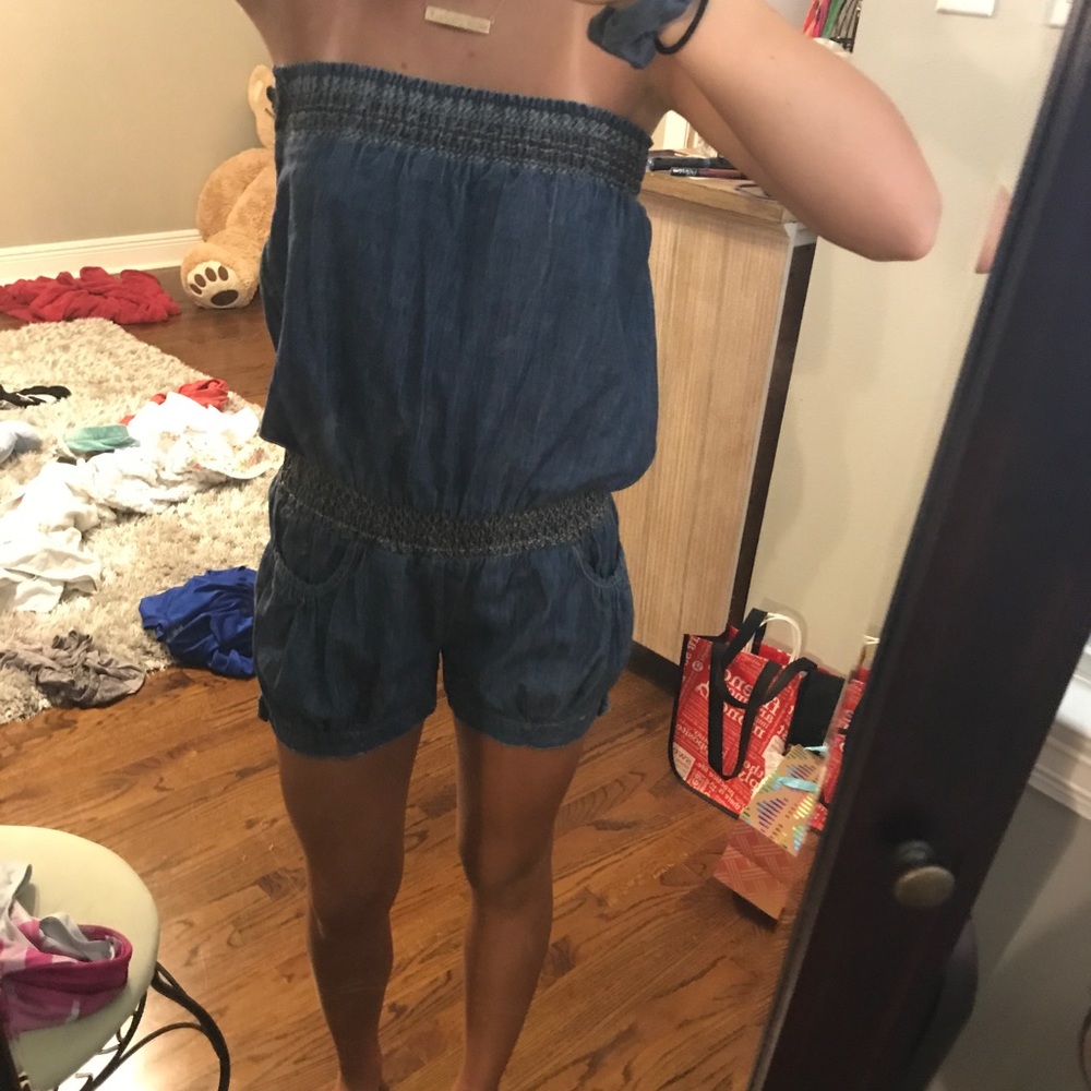 Denim romper