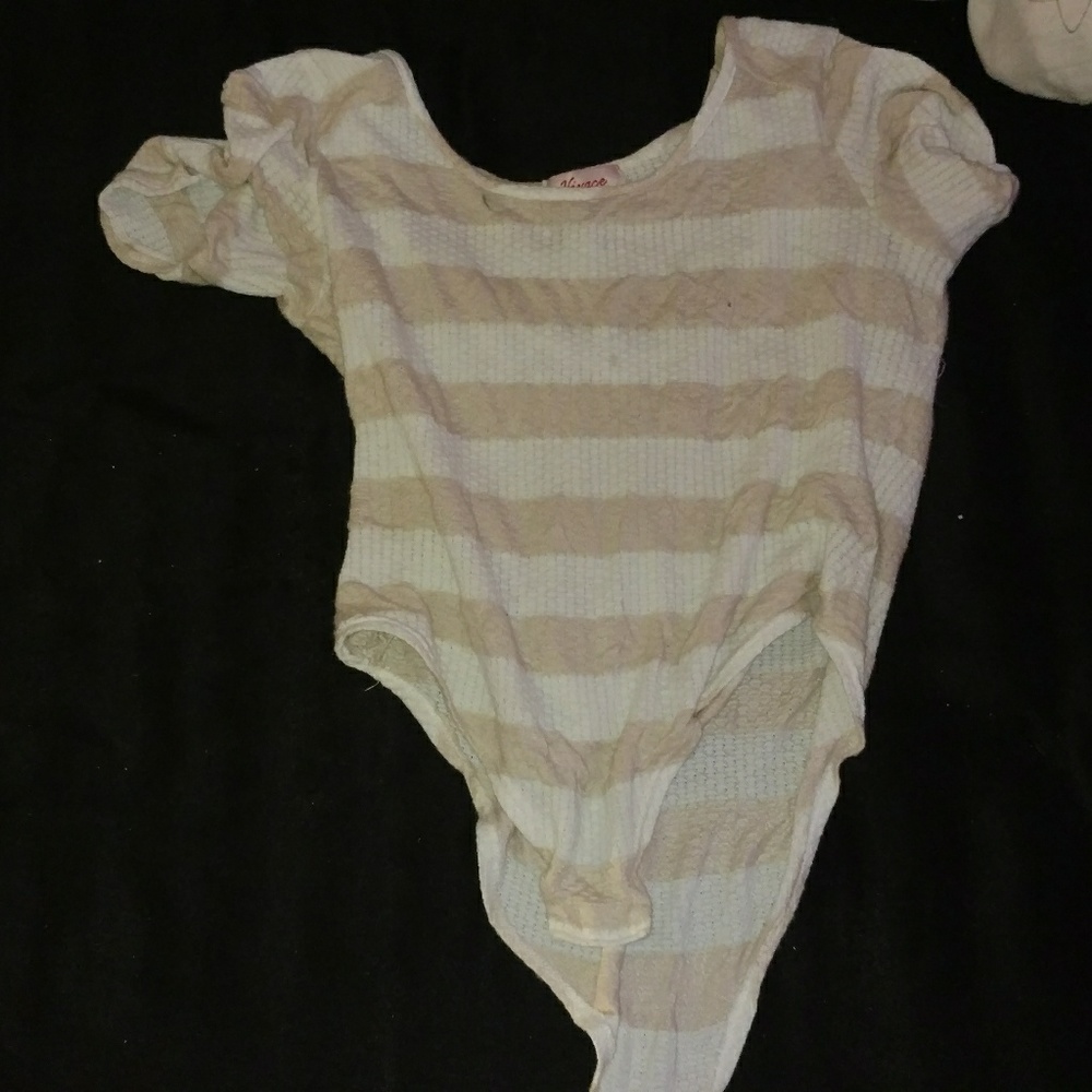 Striped body suit