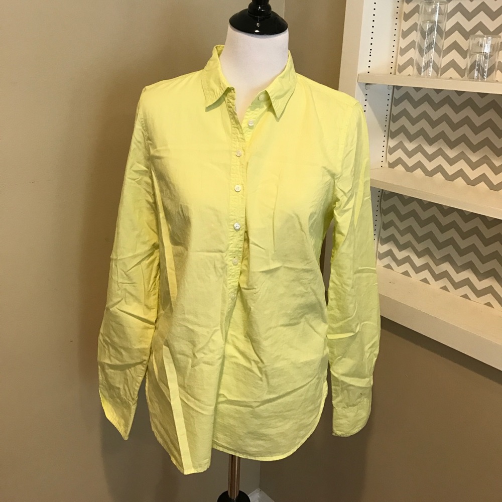 J. Crew half button down shirt