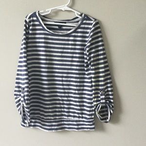GAPKids Dusty Blue and White Striped Shirt