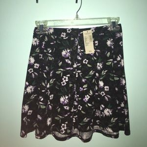 American Eagle Floral Skater Skirt