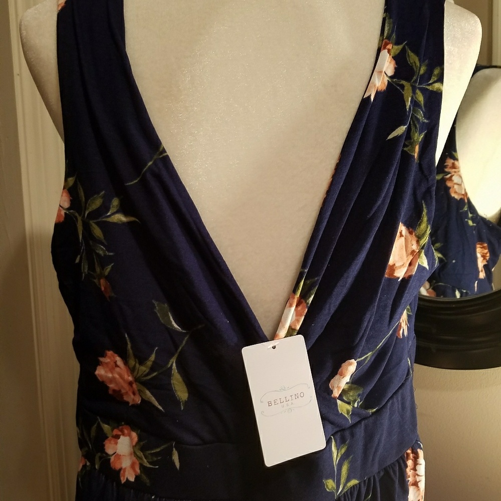 Plus size FLORAL V-NECK DRESS - Picture 6 of 8