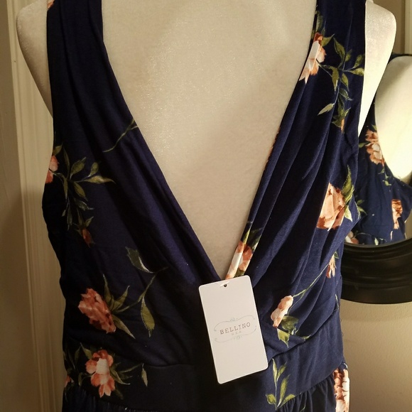 Plus size FLORAL V-NECK DRESS - Picture 6 of 8