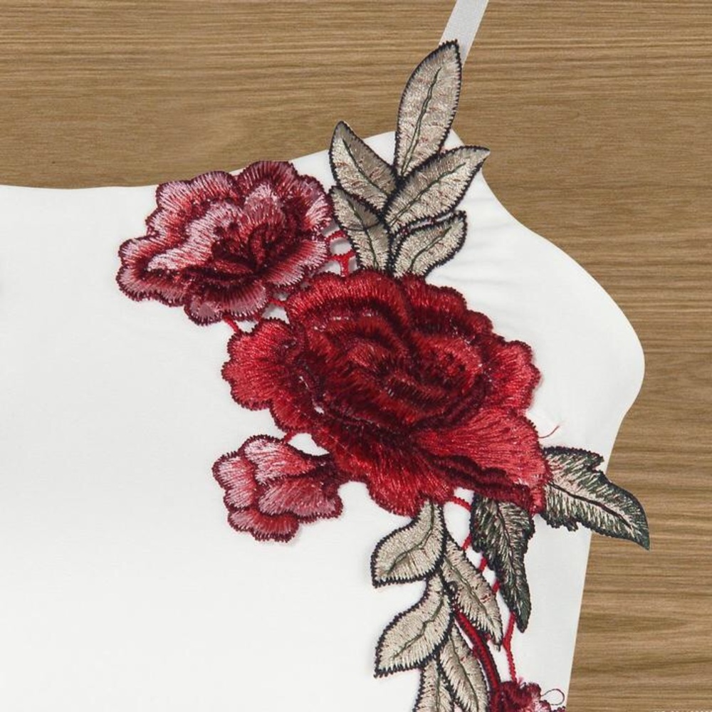 "Amadora" ll Rose Appliqué Two-Piece Set ❣ - Picture 2 of 8