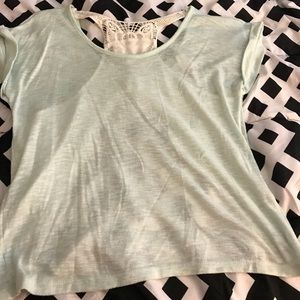 Loose fitting mint green shirt