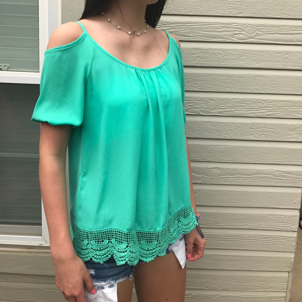 Cute Open Shoulder Top