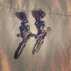 Cowboy boot earrings