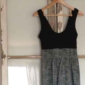 Express black and white tank dress