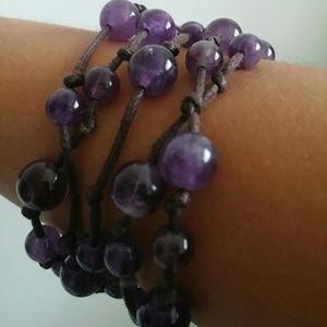 Amethyst and Sterling Silver Bracelet