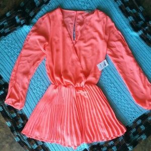Neon pink Charlotte Russe romper NWT