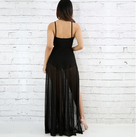 Light as a Feather Black Mesh Maxi ⚜ - Picture 3 of 3