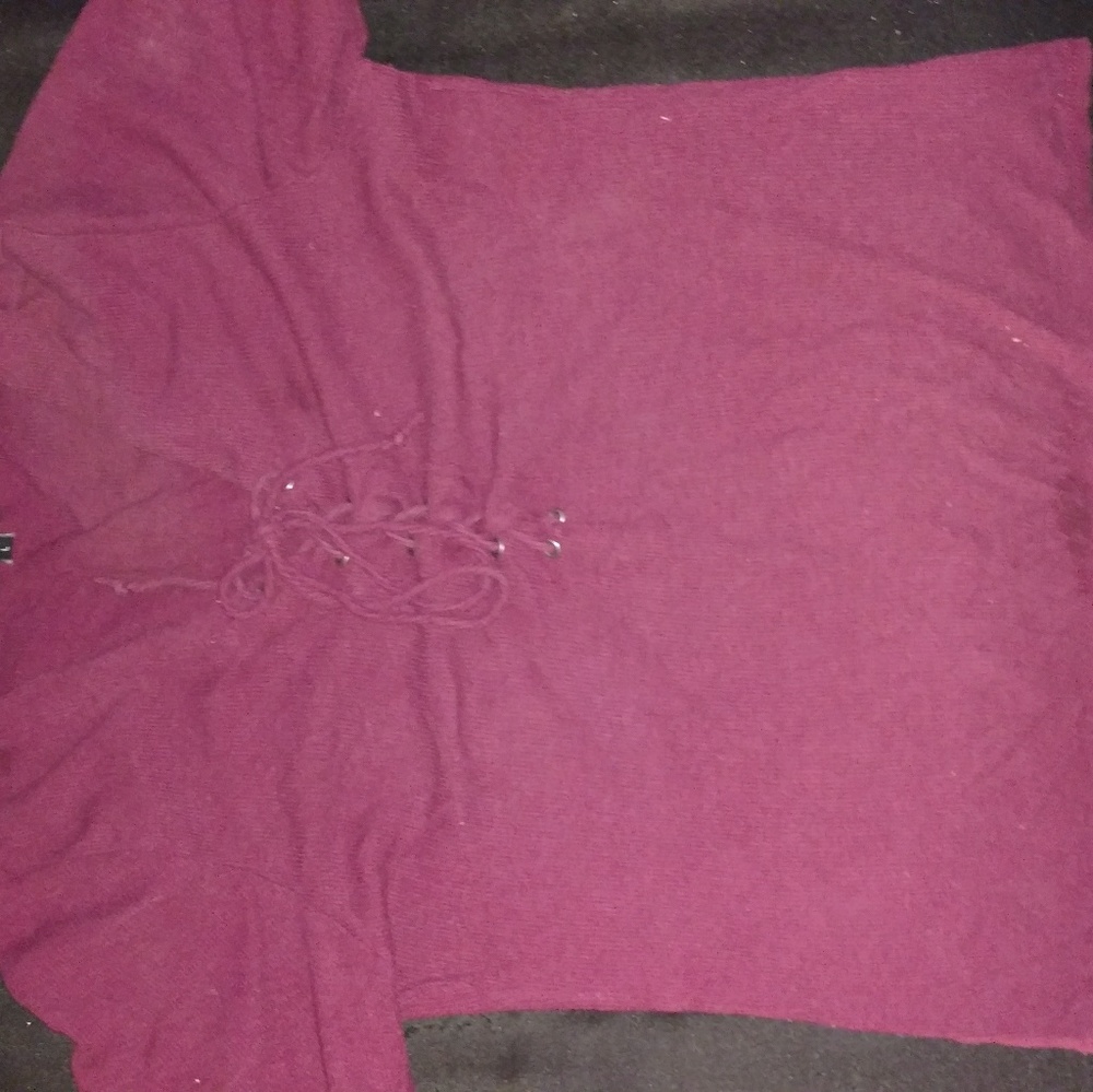 Maroon Laced up shirt
