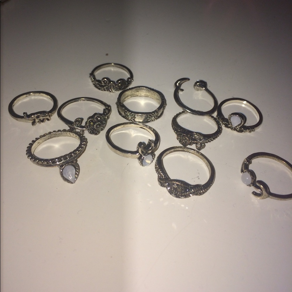 Boho midi rings