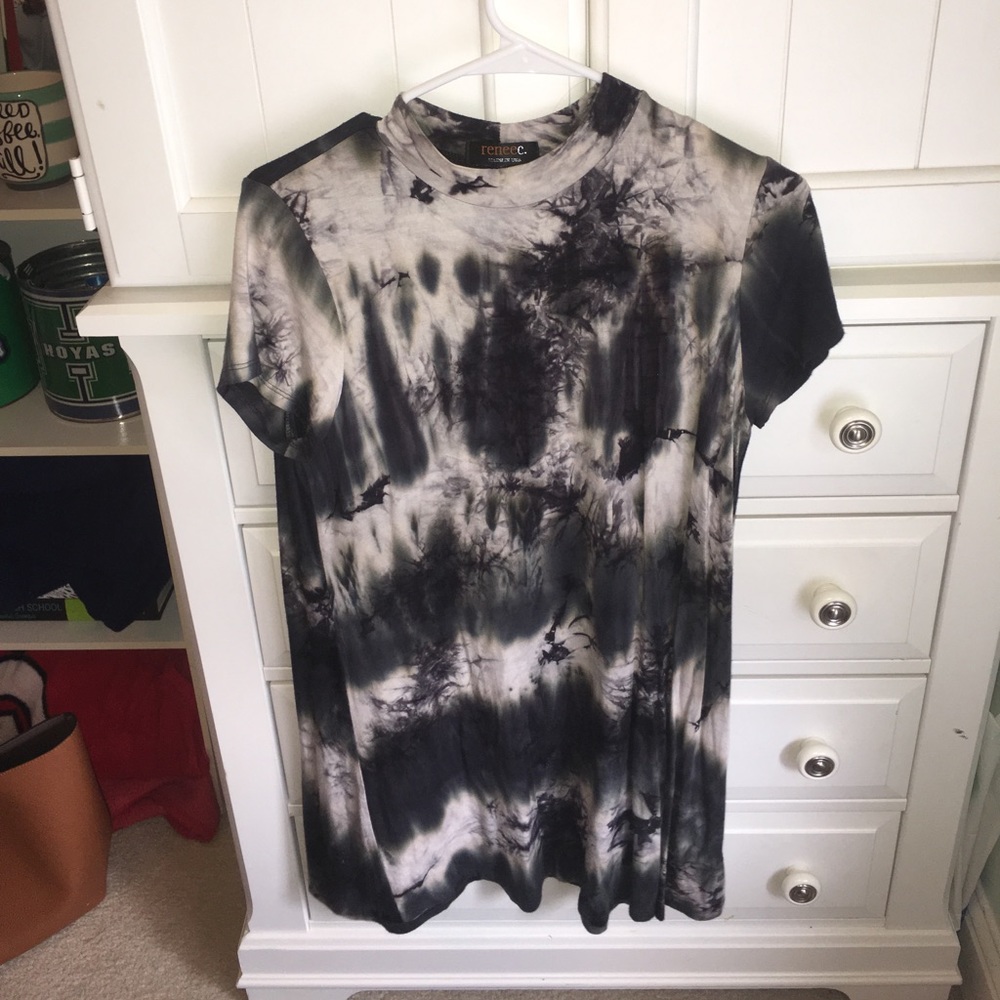Turtleneck Piko Short Sleeve Dress