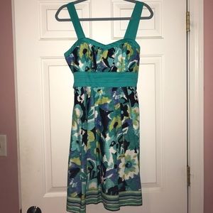 Turquoise Floral Dress
