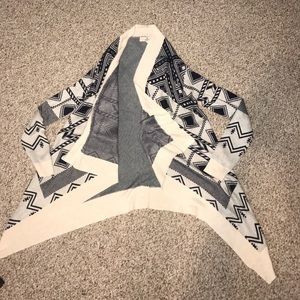 Tribal print long sleeve cardigan