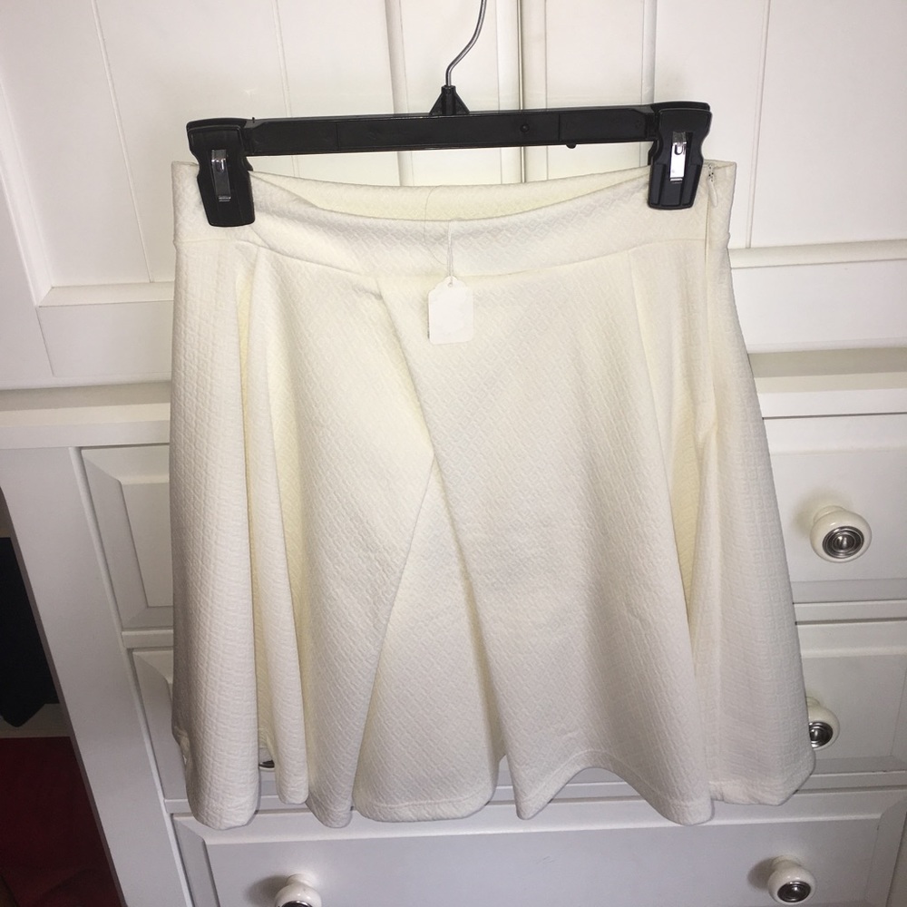 Cream Flare Skirt