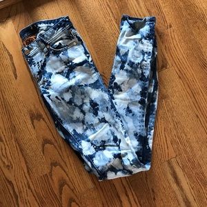 Tory Burch multi-color washed jeans