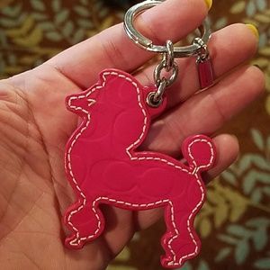 Coach Pink Poodle Keychain