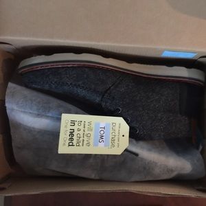 TOMS Chukka Boot Black Herringbone and Leather