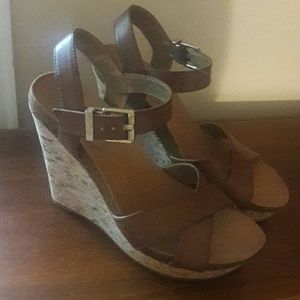 Size 7.5 Cork Wedge Heels