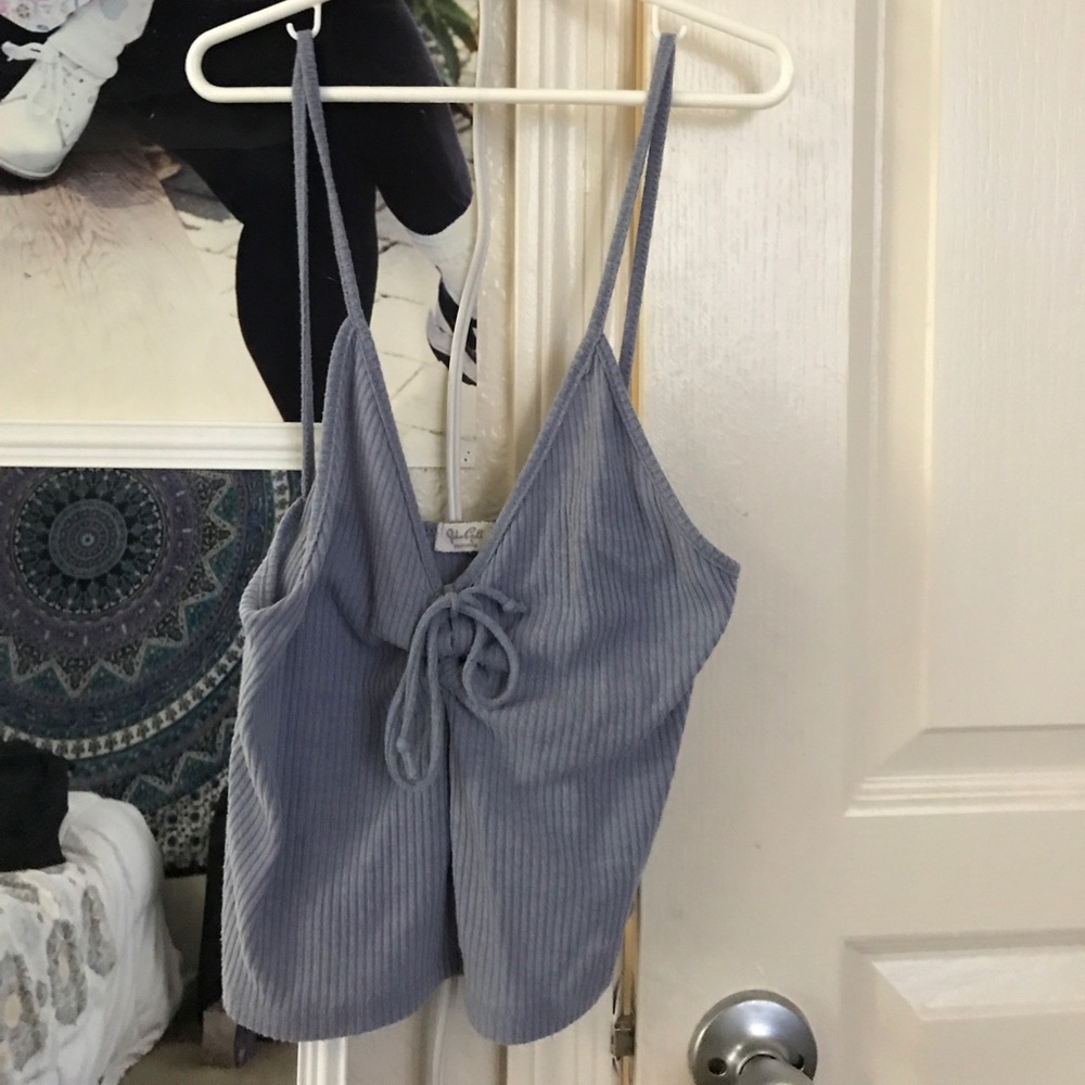 Blue tie Brandy Melville shirt