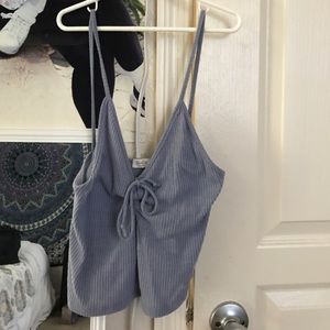 Blue tie Brandy Melville shirt