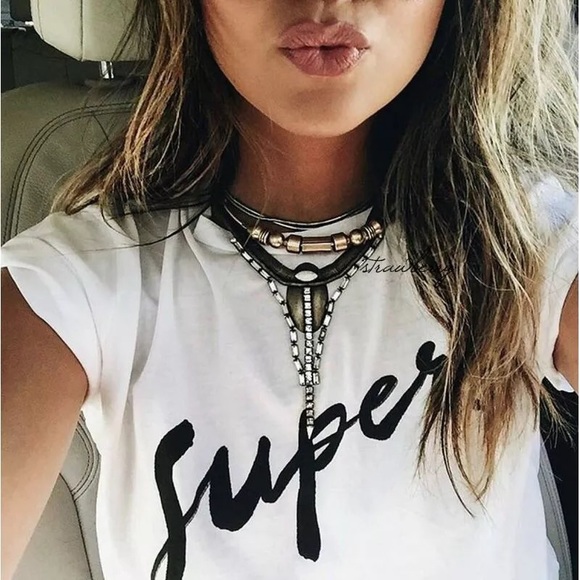 💋LAST ONE!! Sexy and cute "Super" Graphic Tee💋 - Picture 3 of 5