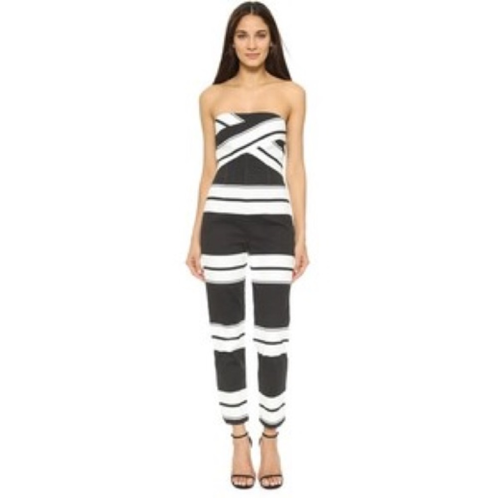 Kendall + Kylie Striped Jumper in Black and White