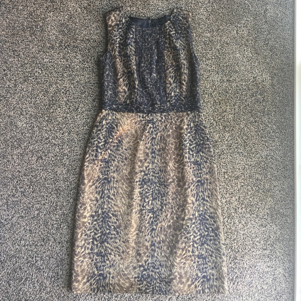 Elie Tahari Leopard Silk Dress 4 NWOT