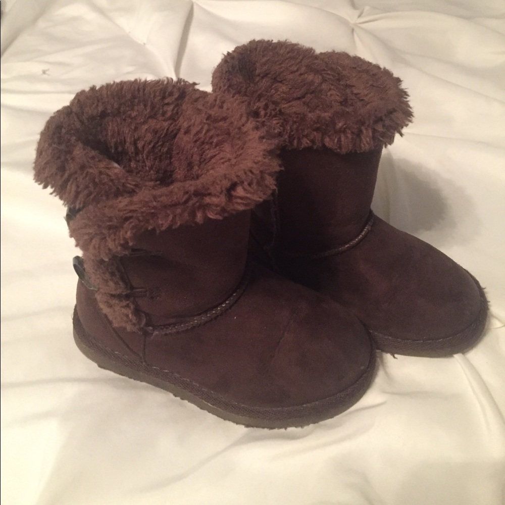 Girls Brown Winter Boots - Toddler Size 9