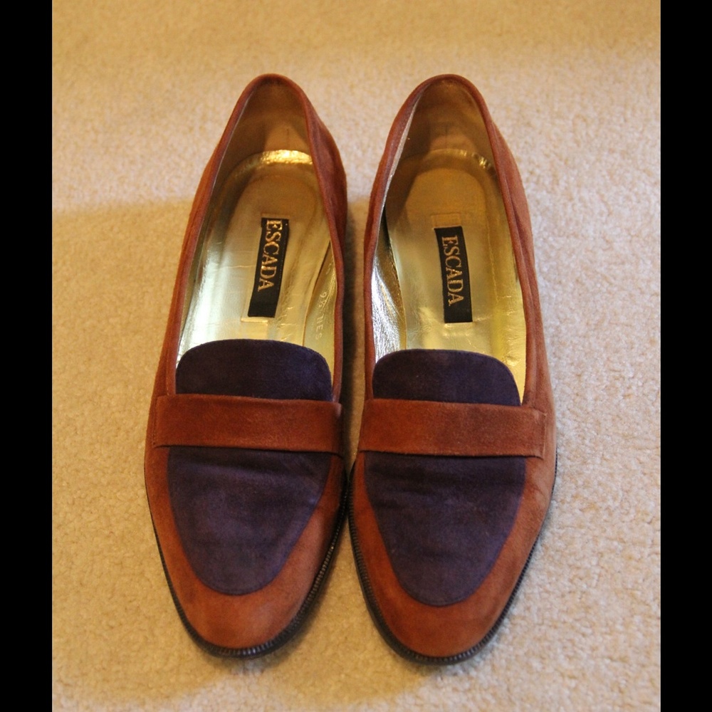 Vintage Escada 9.5 Suede Women’s Loafers