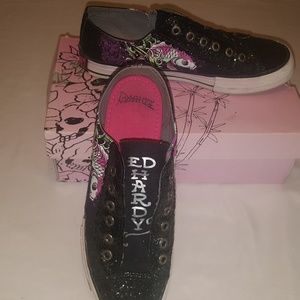 Ed Hardy's women sneakers, sz 9