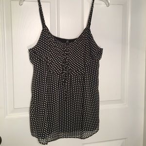 NY & Co Black and While Polka Dotted tank top