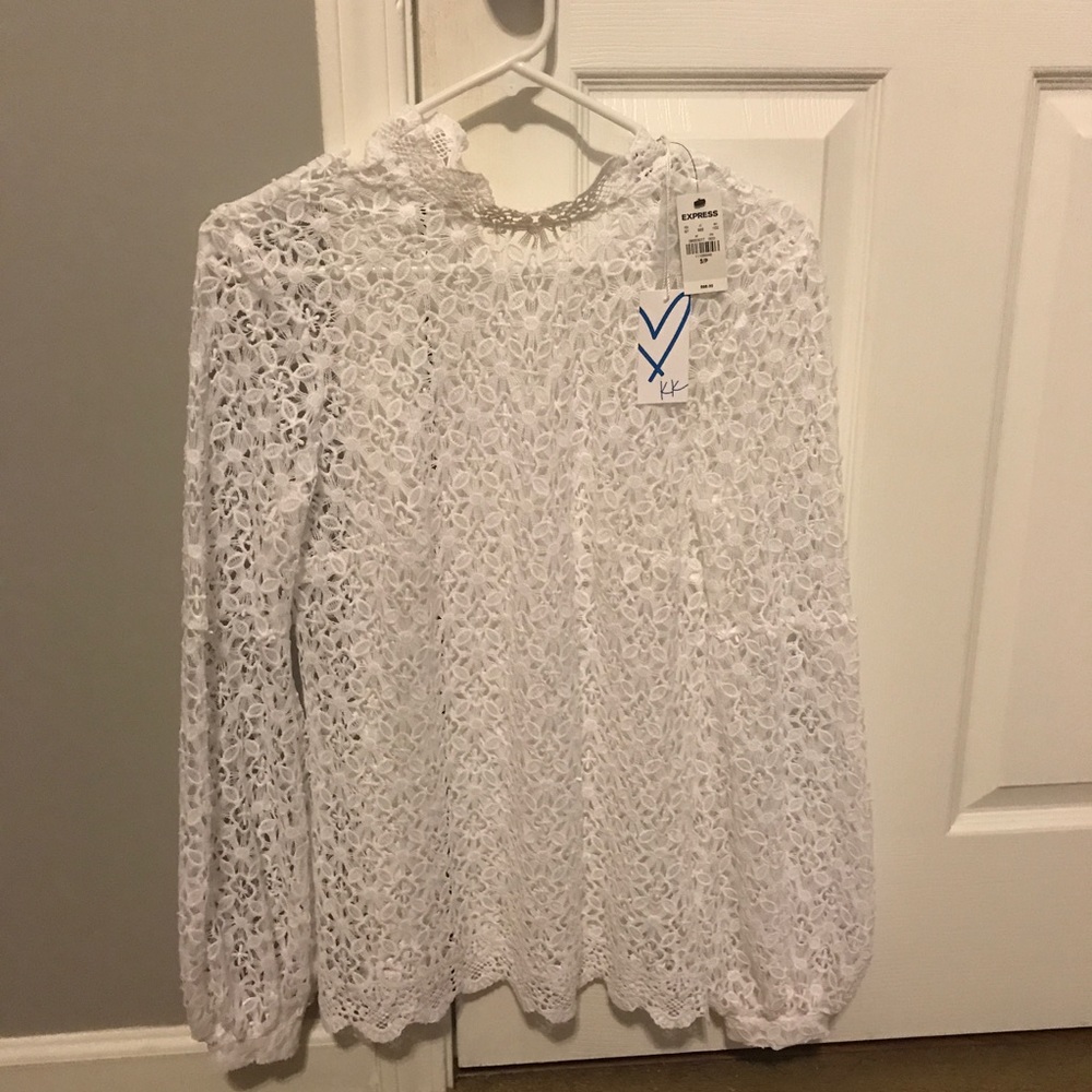 NWT Karlie Kloss Express lace top