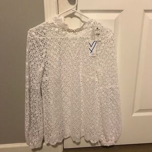 NWT Karlie Kloss Express lace top