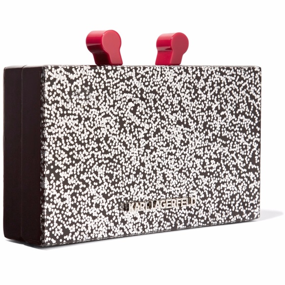 KARL LAGERFELD Robot glittered acrylic clutch bag - Picture 4 of 5