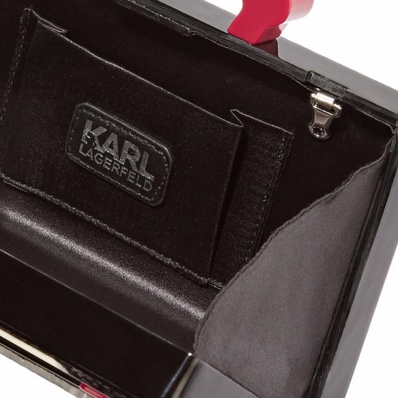 KARL LAGERFELD Robot glittered acrylic clutch bag - Picture 5 of 5