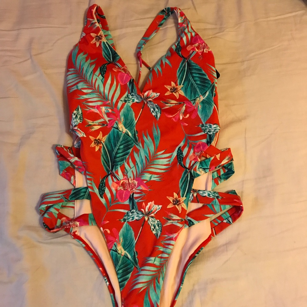 One piece swim suit !