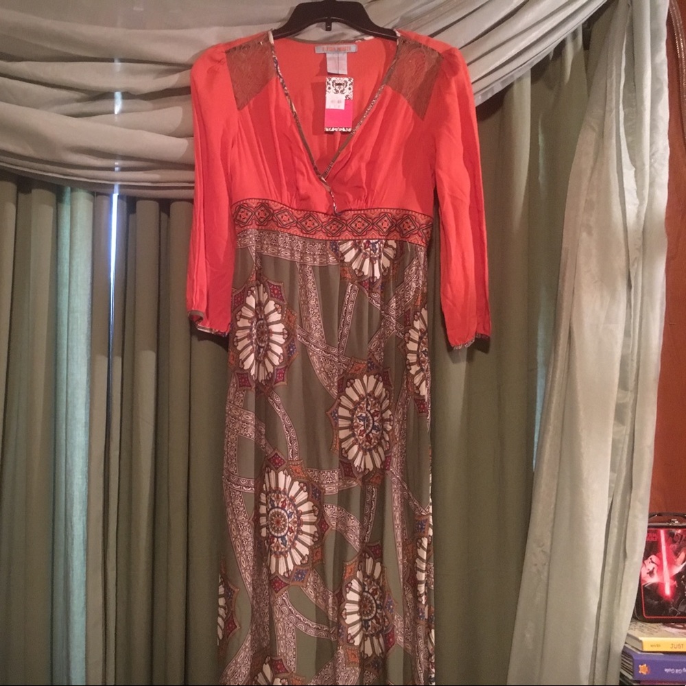 Long Multi-colored Maxi Dress