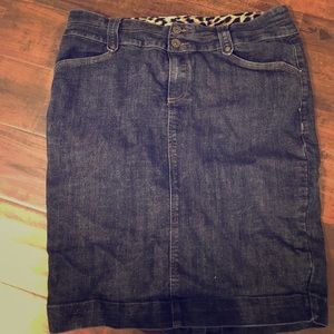 Knee length Denim Skirt