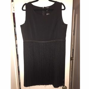 Black Fringe Dress - Daisy Fuentes (NWT) - size 16