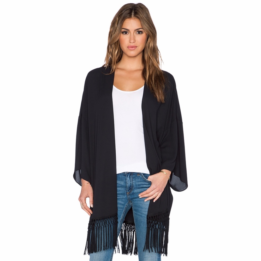 BCBGenerantion Fringe Kimono