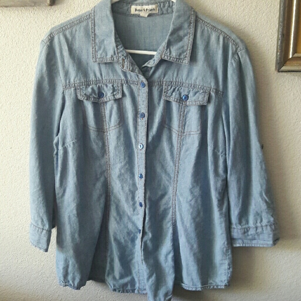 Chill blue button down