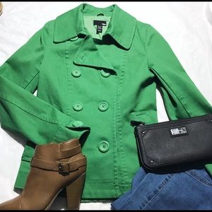 PEACOAT JACKET GREEN H&M SIZE 6
