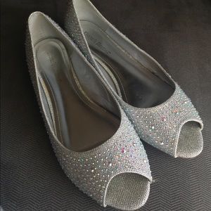 David's Bridal Shoes Glitter Embellished