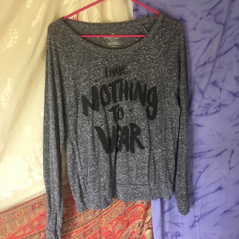 Long sleeve grey top
